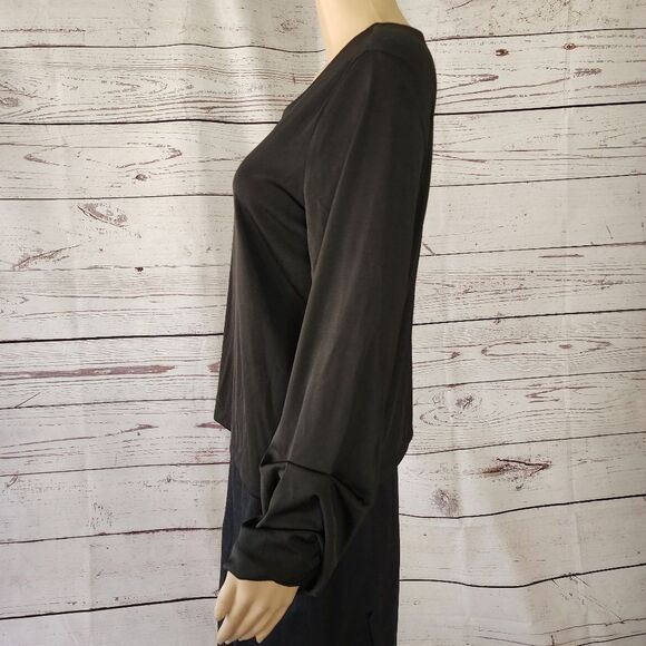 Inc Black Long Sleeve Shirt Medium NWT - Picture 2 of 7
